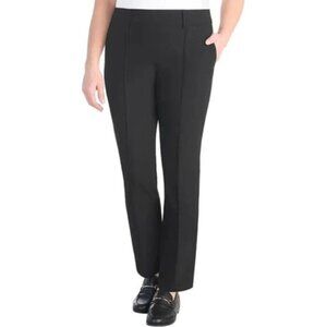 Hilary Radley Black Straight-Leg Women's S Pants Rayon Blend Stretch  N0464